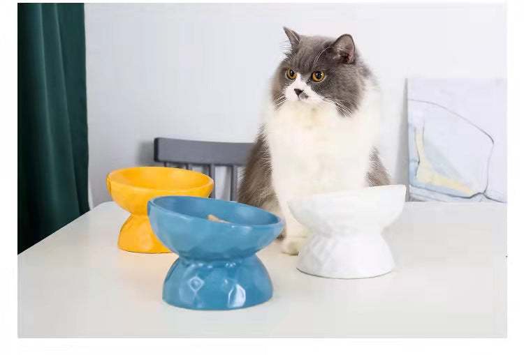 FurBub Elevated Ceramic Cat Bowl