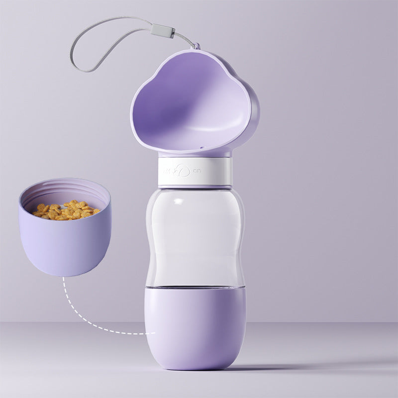 FurBub Pet Travel Bottle (2-in-1 Water Bottle with Food Cup)