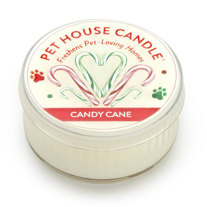 One Fur All Pet House Mini Candle (Candy Cane)