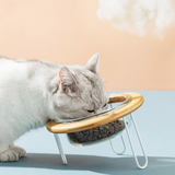 FurBub Glass Bowls with Bamboo Stand