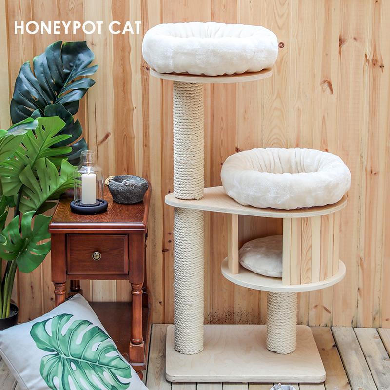 (Pre-order) HONEYPOT CAT® Solid Wood Cat Tree 1.20m #170464