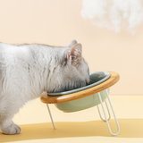 FurBub Ceramic Bowls with Bamboo Stand