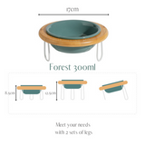 FurBub Ceramic Bowls with Bamboo Stand