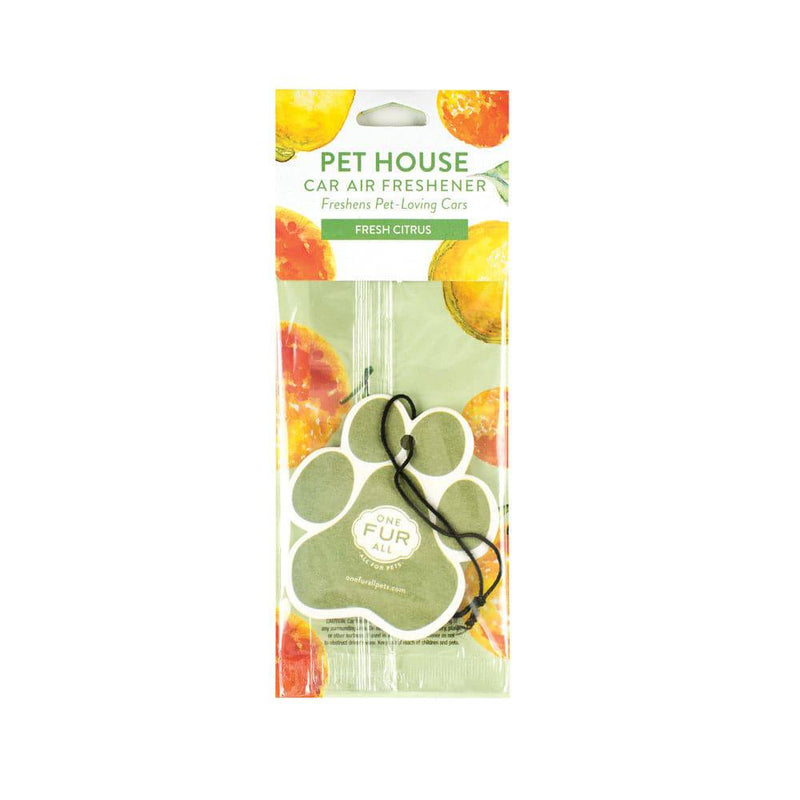 One Fur All Pet House Car Air Freshener (Fresh Citrus)