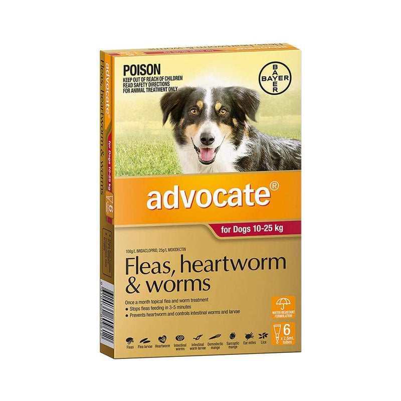 ADVOCATE Red Large Dog 10-25KG 6 Pack