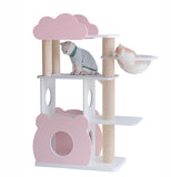 MUSHE Solid Wood Cat Tree - Cute Bear 145cm