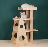 (Pre-Order) MUSHE Solid Wood Cat Tree - Triangle 111cm