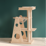 (Pre-Order) MUSHE Solid Wood Cat Tree - Triangle 111cm