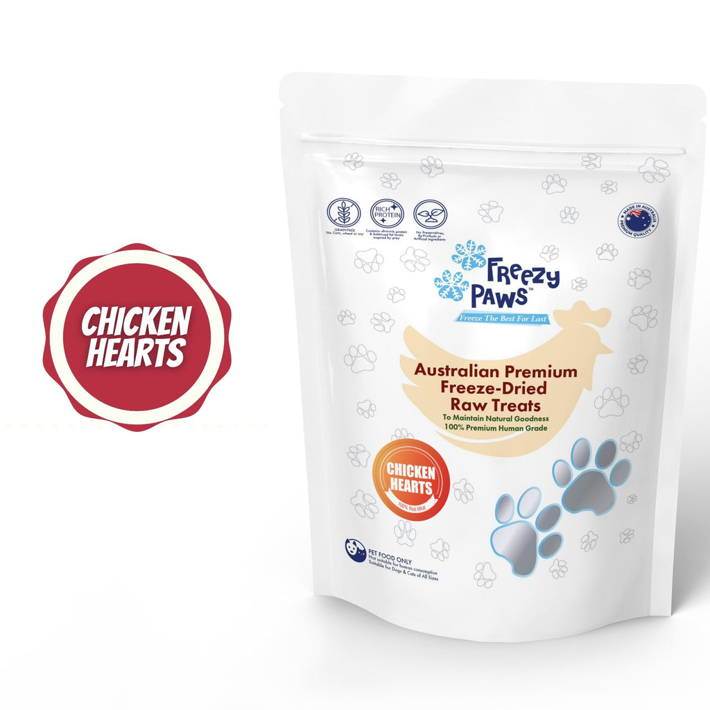 Freezy Paws Freeze-Dried Chicken Heart Dog and Cat Treats - PawzUp