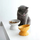 FurBub Elevated Ceramic Cat Bowl