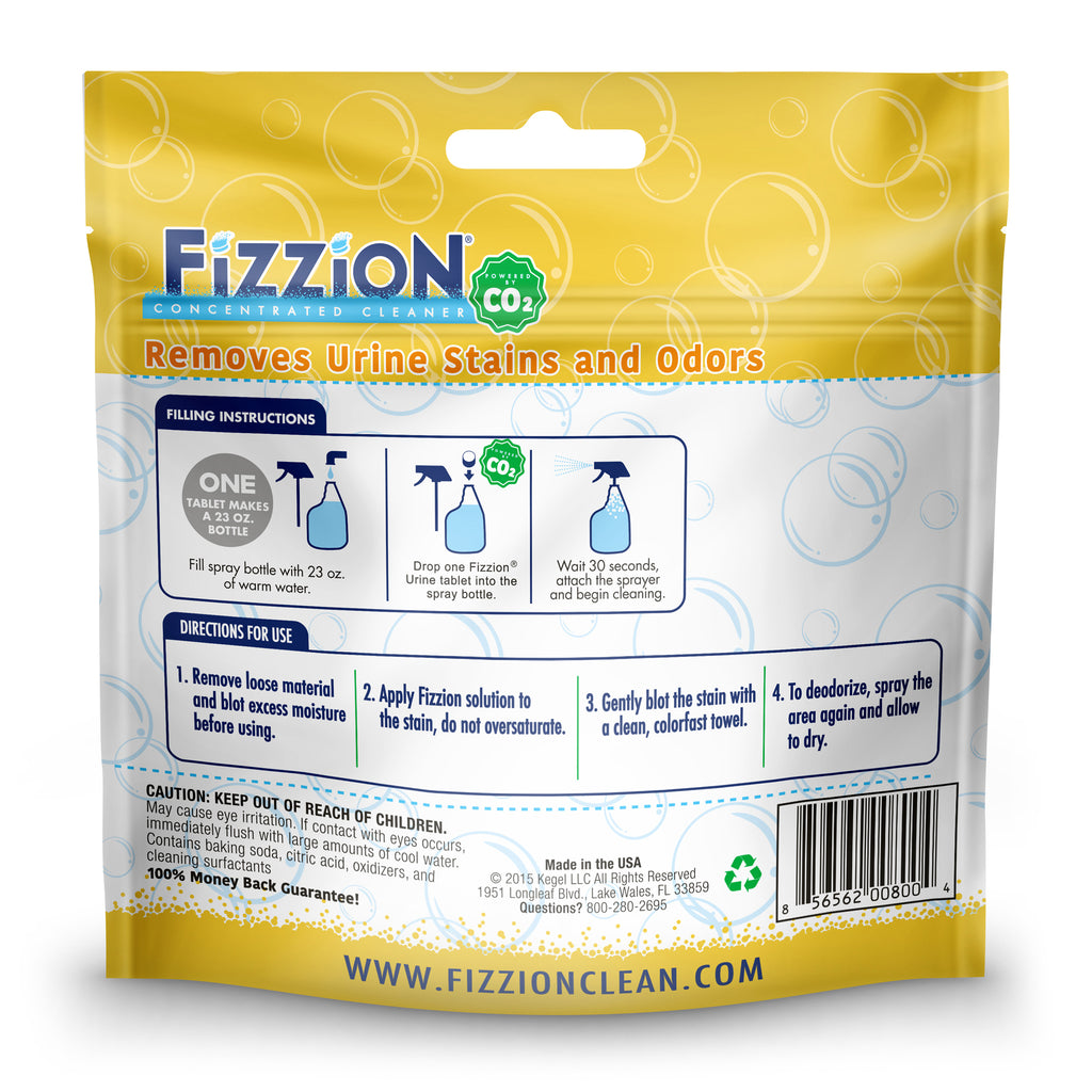 Fizzion Extra Urine Stain and Odor Destroyer - 5 Refill Pouch