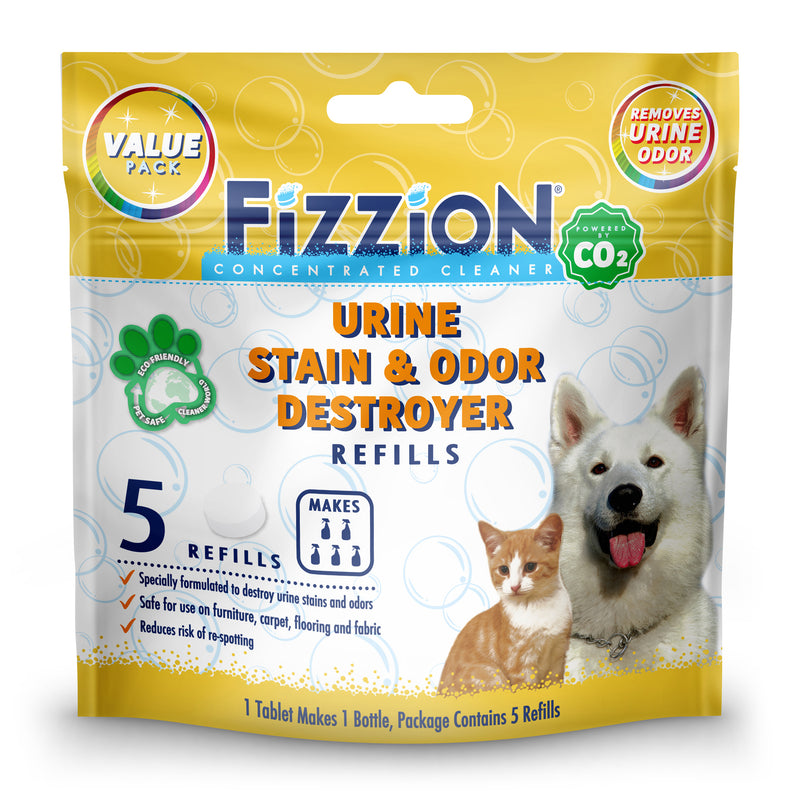 Fizzion Extra Urine Stain and Odor Destroyer - 5 Refill Pouch (Ship to AU & NZ)