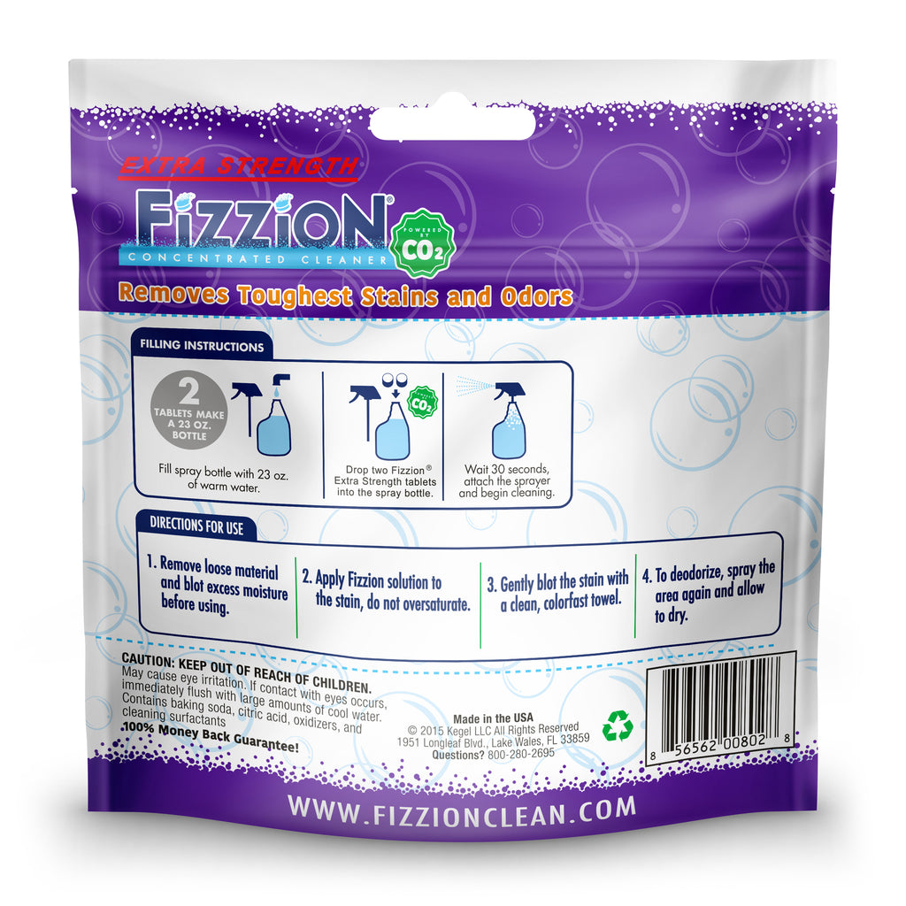 Fizzion Extra Strength Pet Stain and Odor Eliminator - 5 Refill Pouch