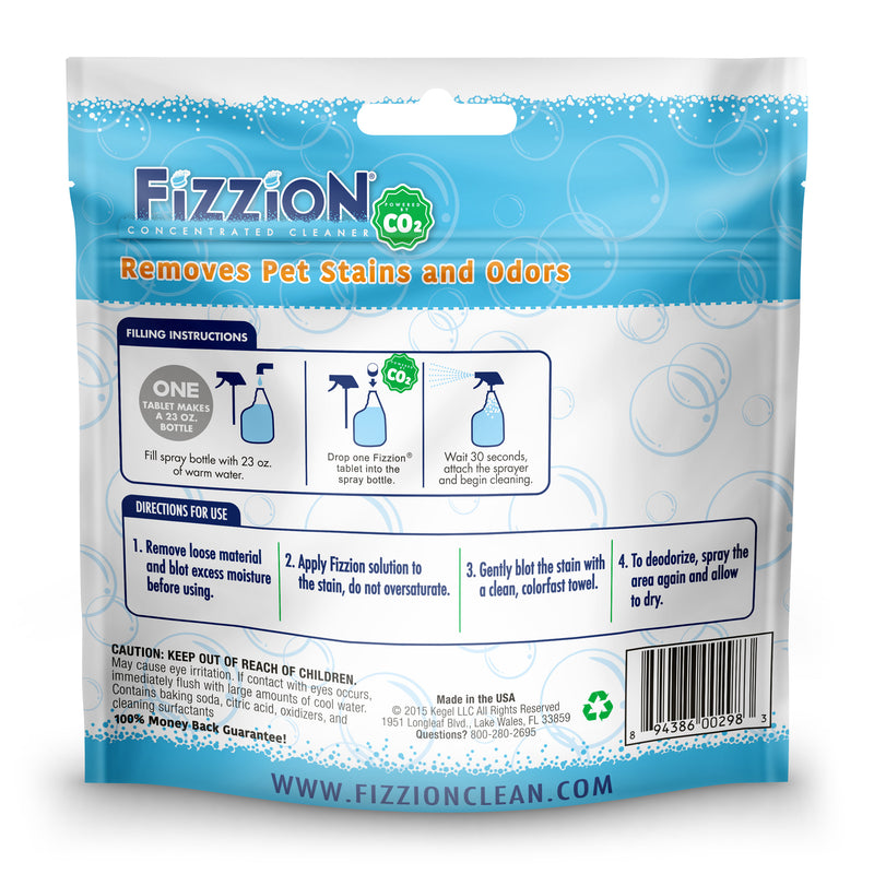 Fizzion Pet Stain & Odor Remover – 6 Refill Pouch (Ship to AU & NZ)