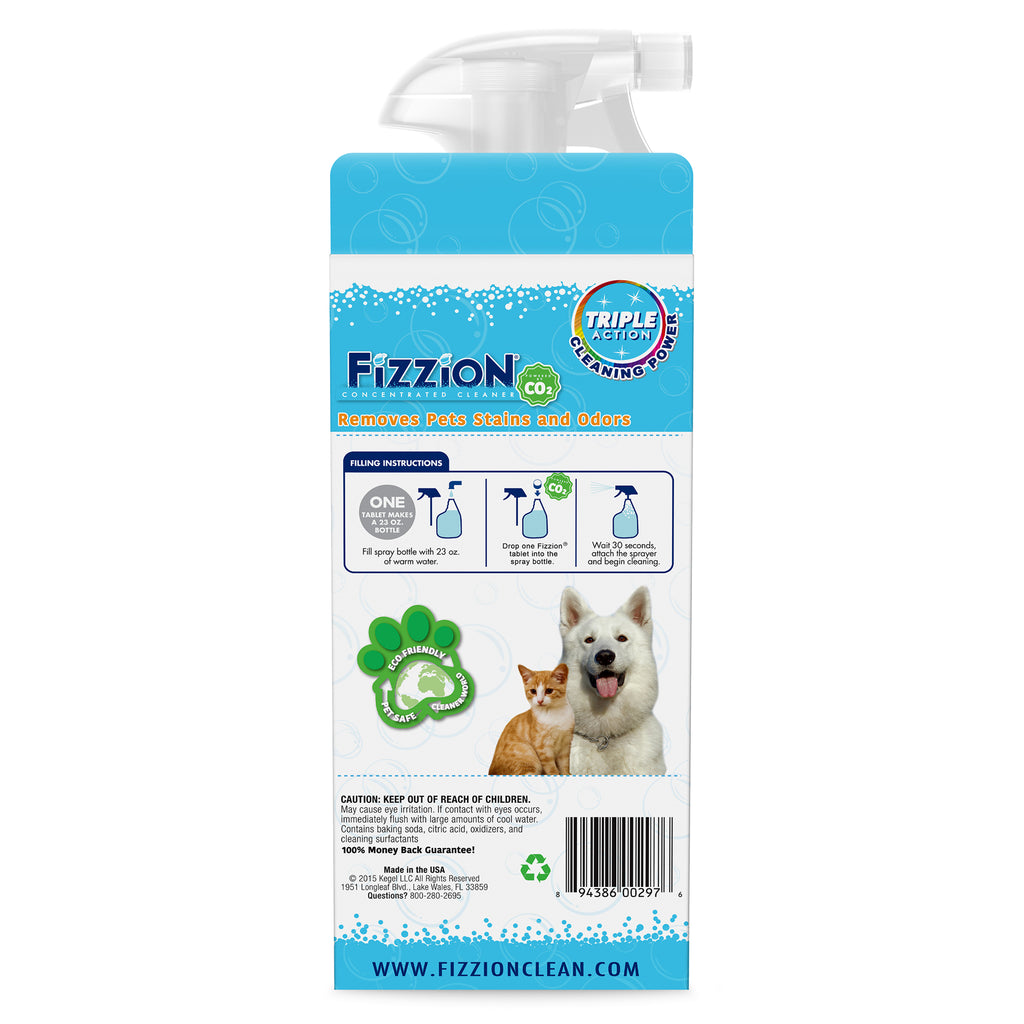 Fizzion Pet Stain & Odor Remover – 680ml bottle with Bonus Refill