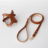 FurBub Vegan Leather Dog Harness with Lead