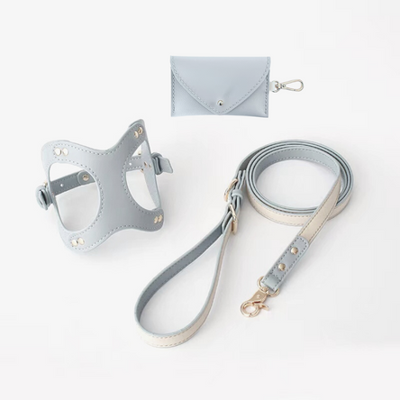 FurBub Vegan Leather Dog Harness with Lead