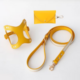 FurBub Vegan Leather Dog Harness with Lead