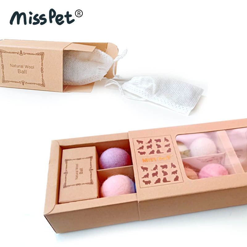 MissPet Cat Toy Wool Ball Set with Catnip