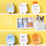 Furbub Catnip Toy with Bell Huggy Zoo Friends Set - 6pcs
