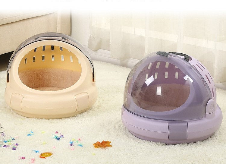 FurBub 2-in-1 Capsule Pet Carrier & Bed | PawzUp Pet Supplies | Travel Carrier | Pet Cat Puppy Carrier |