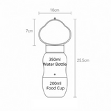 FurBub Pet Travel Bottle (2-in-1 Water Bottle with Food Cup)