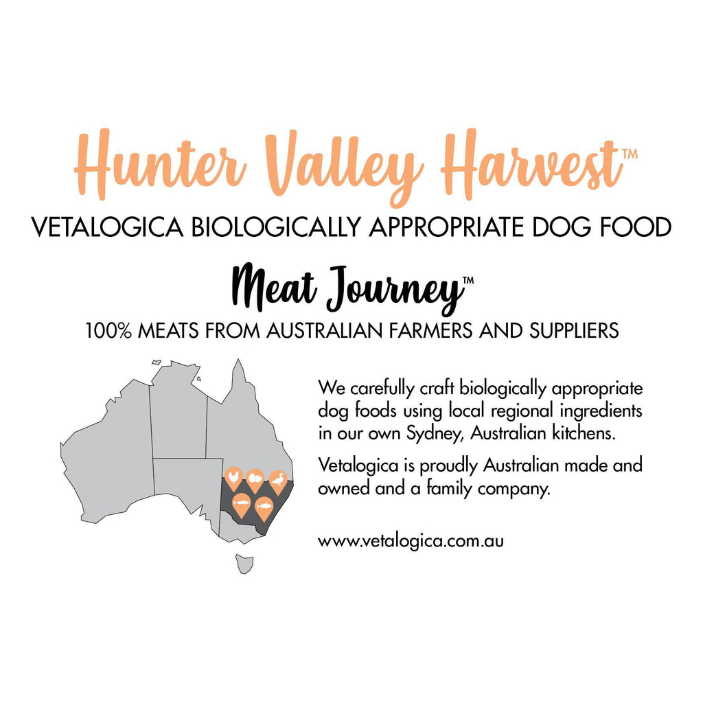 Vetalogica Biologically Appropriate Hunter Valley Harvest Dry Dog Food - PawzUp Pet Supplies | Free Shipping | Lowest Price | Best Dog Food | Sydney Based Online Petshop |