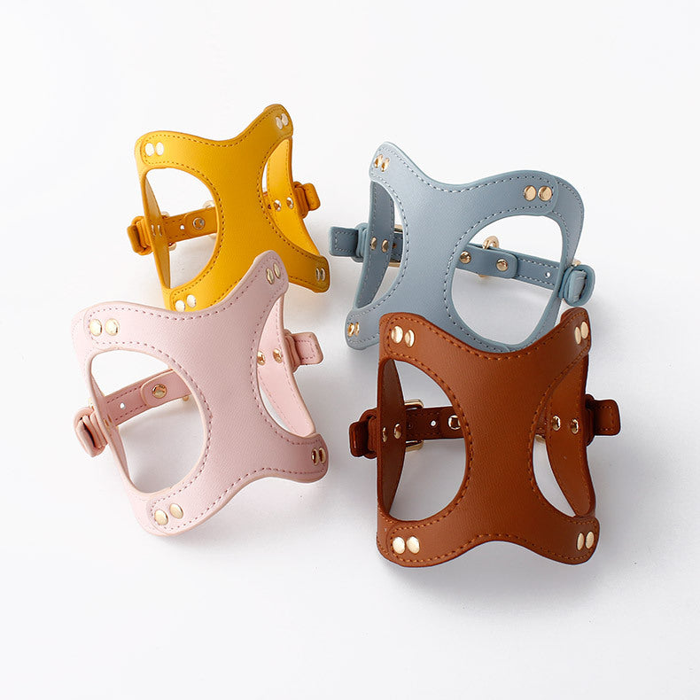 FurBub Vegan Leather Dog Harness with Lead