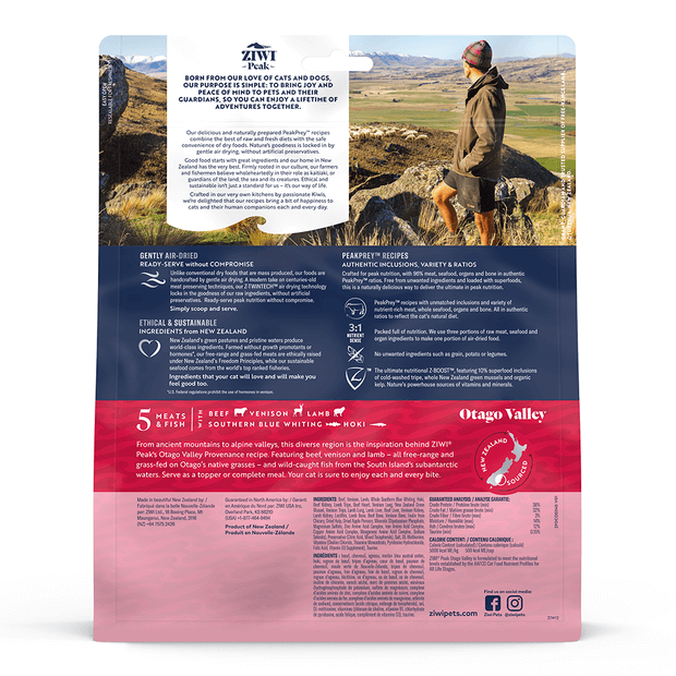 Ziwi Peak Provenance Otago Valley Air-Dried Cat Food - PawzUp Pet Supplies | Free Shipping | Lowest Price | Best Cat Food | Sydney Based Online Petshop |